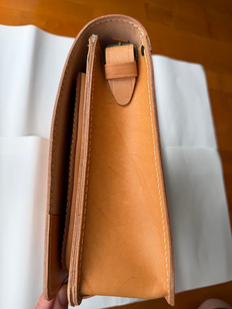 千*眼様 未使用品 ruitertassen 天然ヌメ革 書類鞄 本革 オランダ