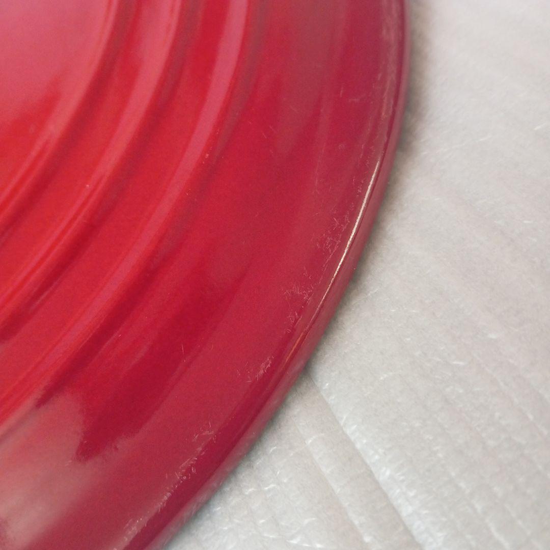 【美品】ル・クルーゼ　両手鍋 22cm　チェリーレッド