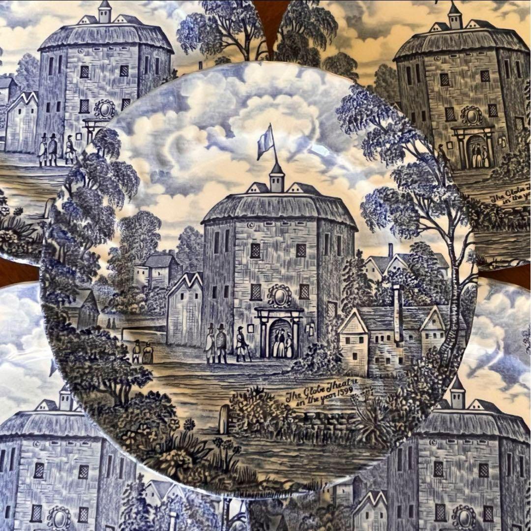 【英国ビンテージ】リッジウェイ★シェイクスピアカントリー★プレート5枚