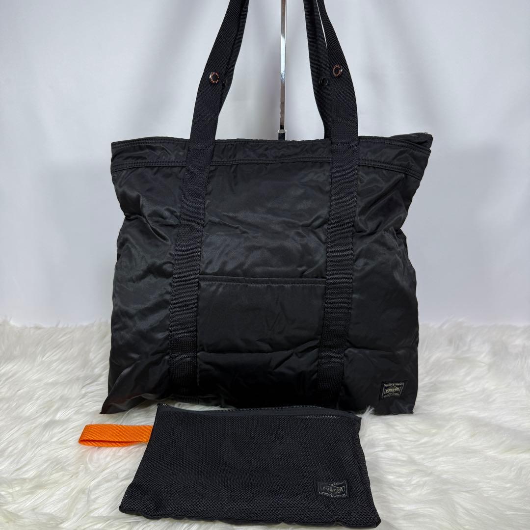 [未使用級] PORTER ANA 飛行機内限定 パッカブルトートバッグ 黒