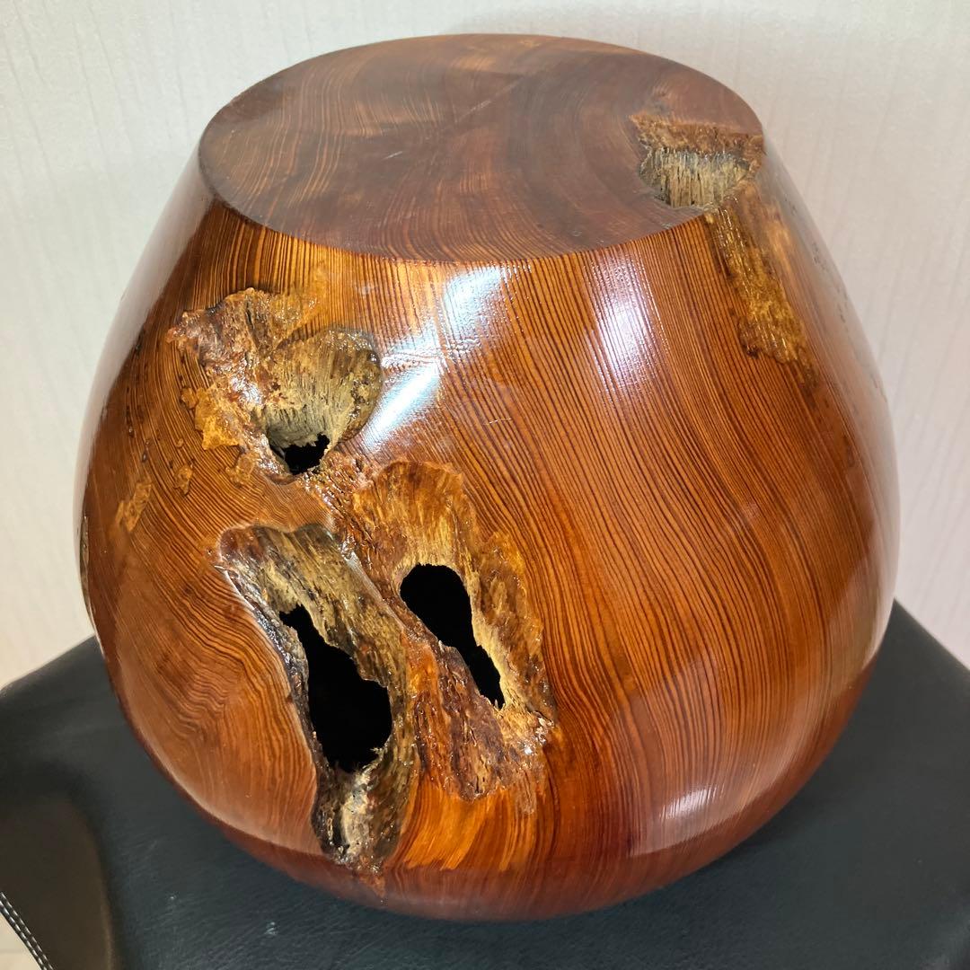 美品　希少材　屋久杉　屋久杉壺　屋久杉工芸品　世界遺産　年代物