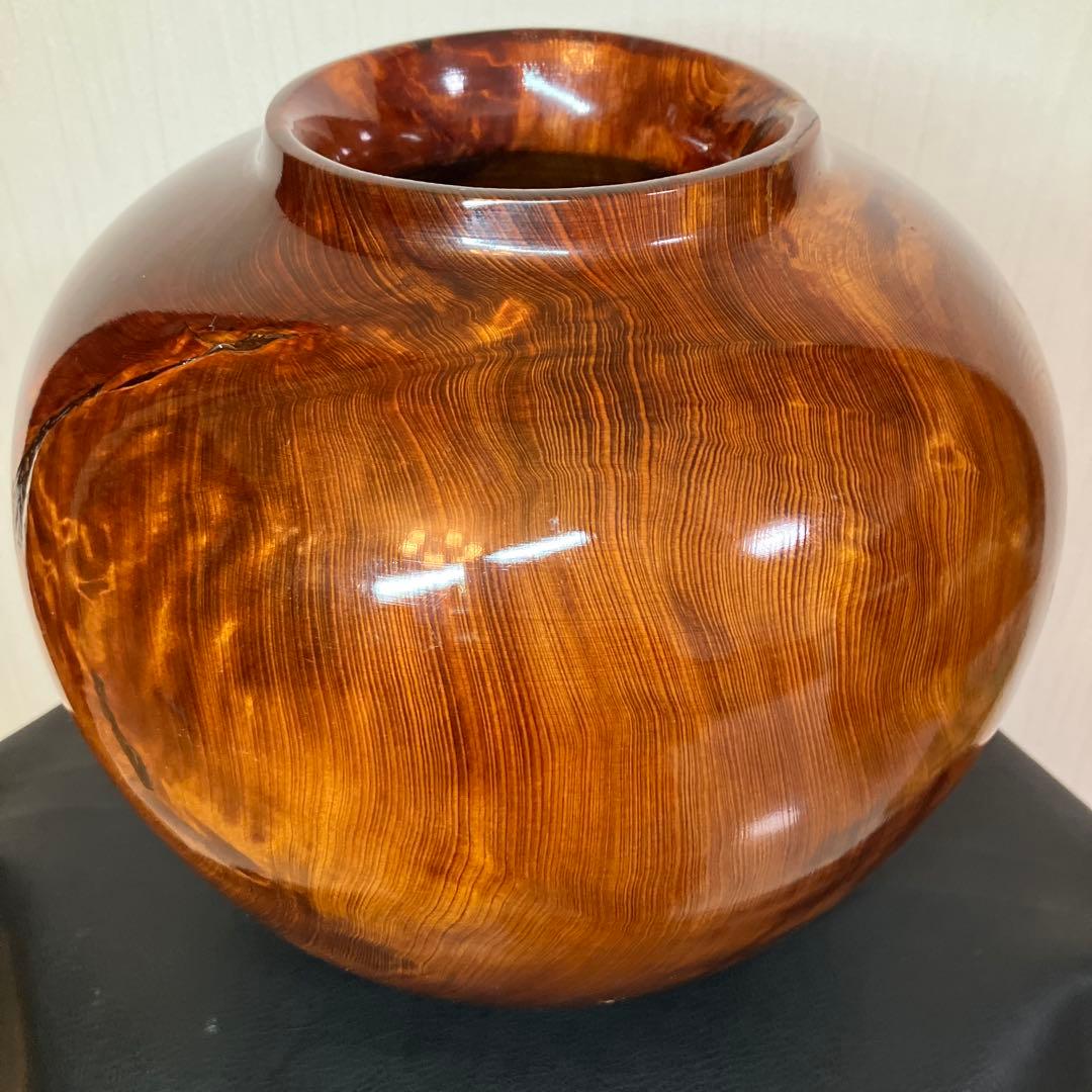 美品　希少材　屋久杉　屋久杉壺　屋久杉工芸品　世界遺産　年代物