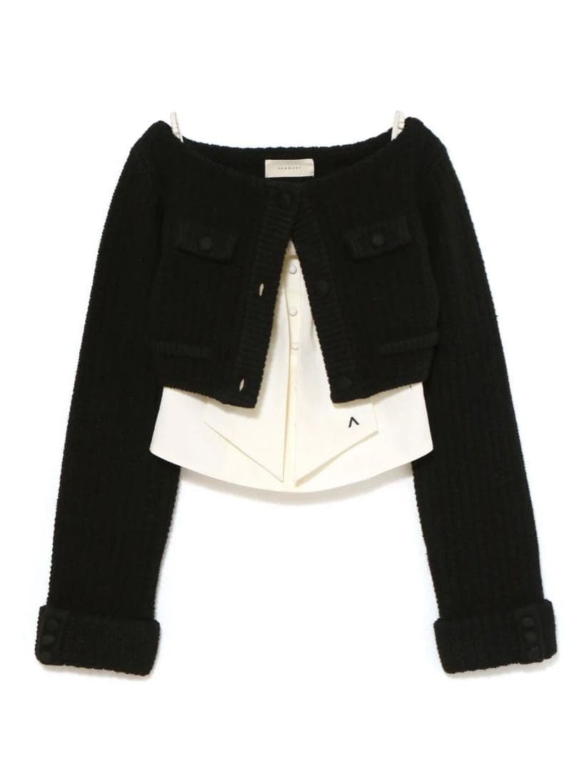 andmary ♡ Twiggy tweed ribbon set tops