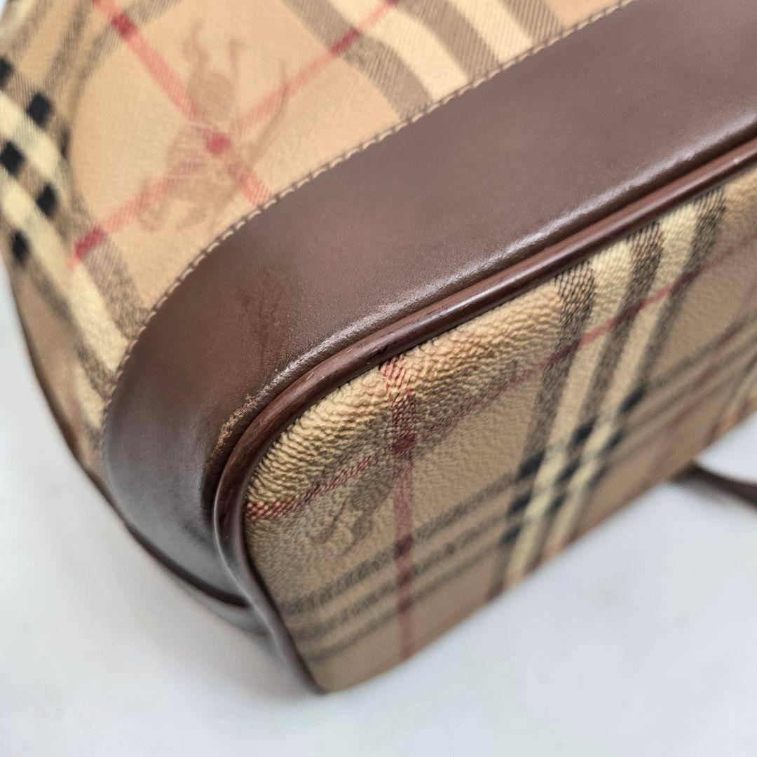 BURBERRY 巾着 ショルダーバッグ シャドーホース ノバチェック