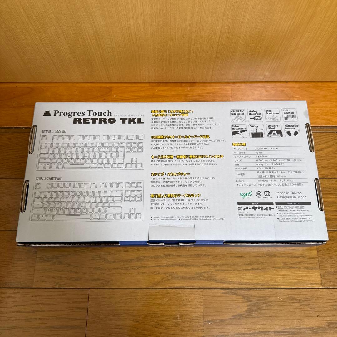 ARCHISS Progres Touch RETRO TKL 黒　静音赤軸