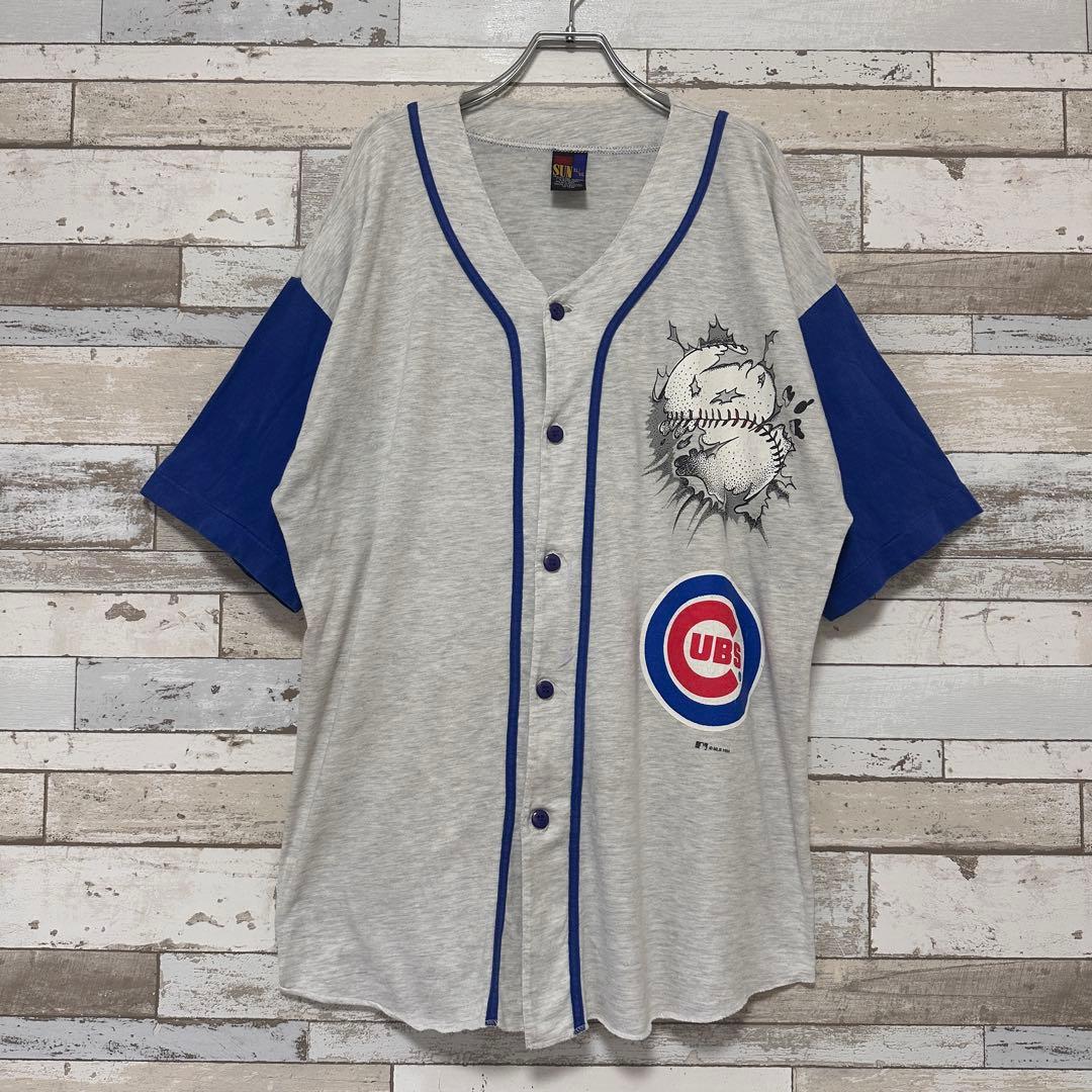 【激レア】シカゴ カブス ベースボールシャツ 90s古着　ルーニー・テューンズ