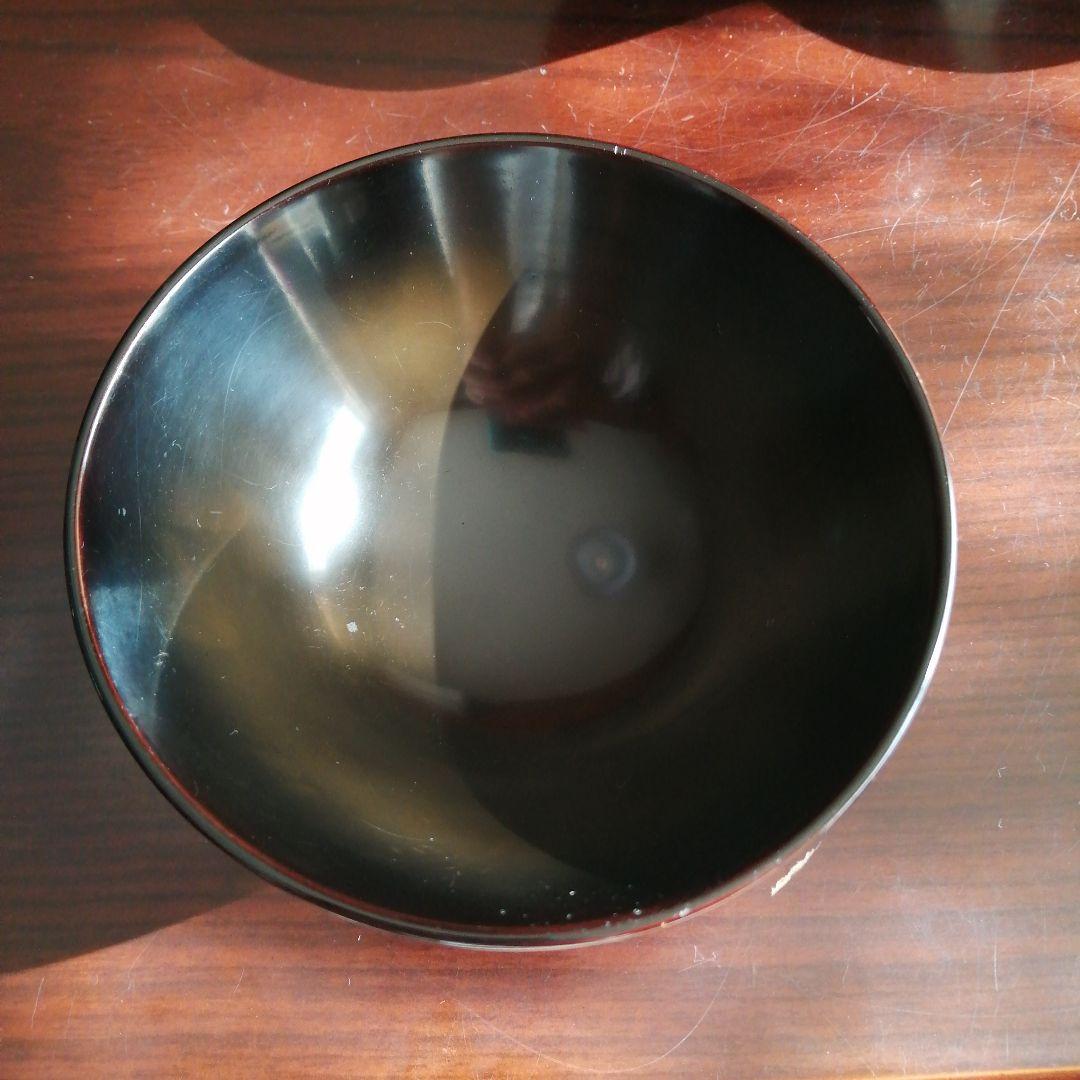 木製漆器　長寛好末広形吸物椀　10客　12cm　明治～大正期