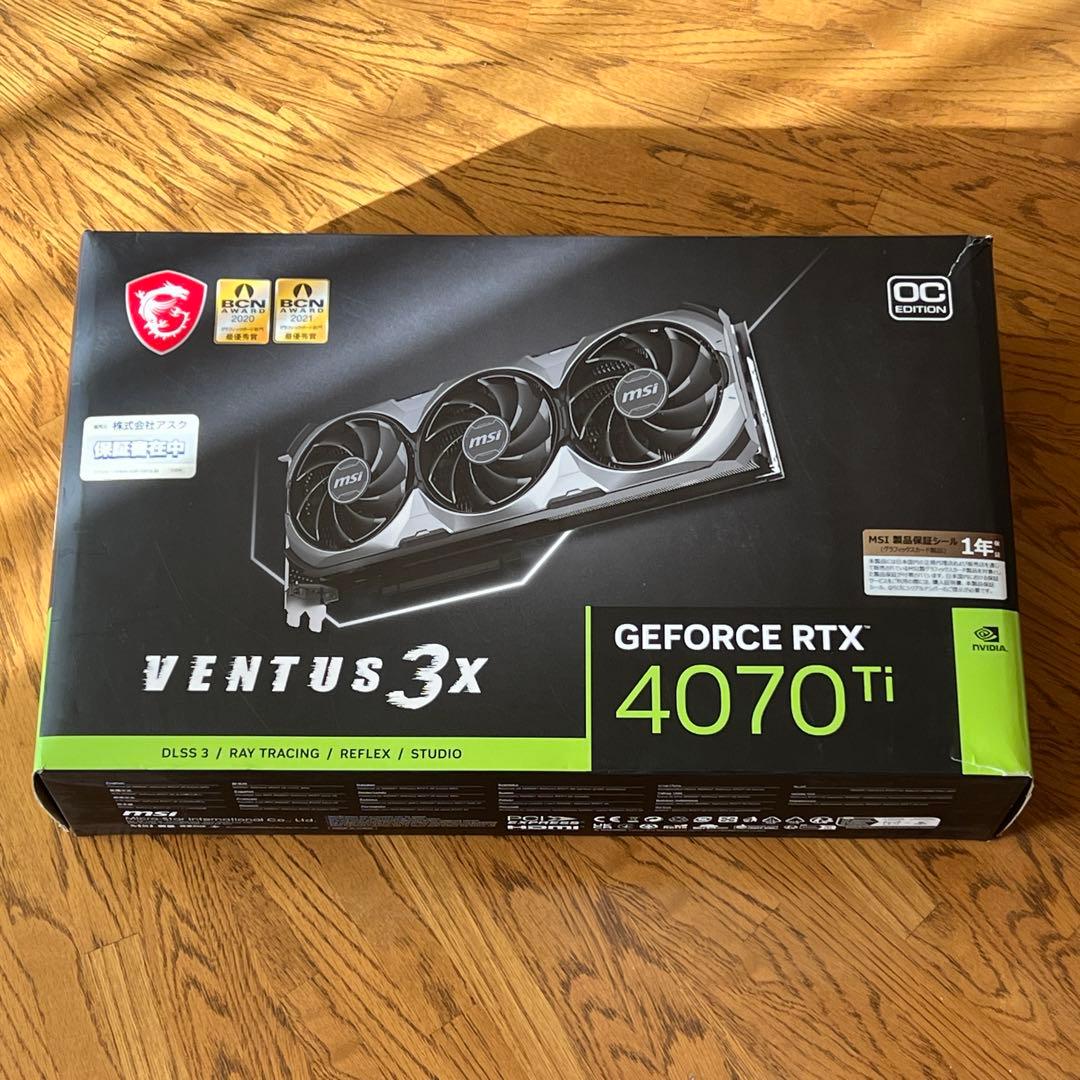 ジャンク MSI GEFORCE RTX 4070Ti VENTUS 3x