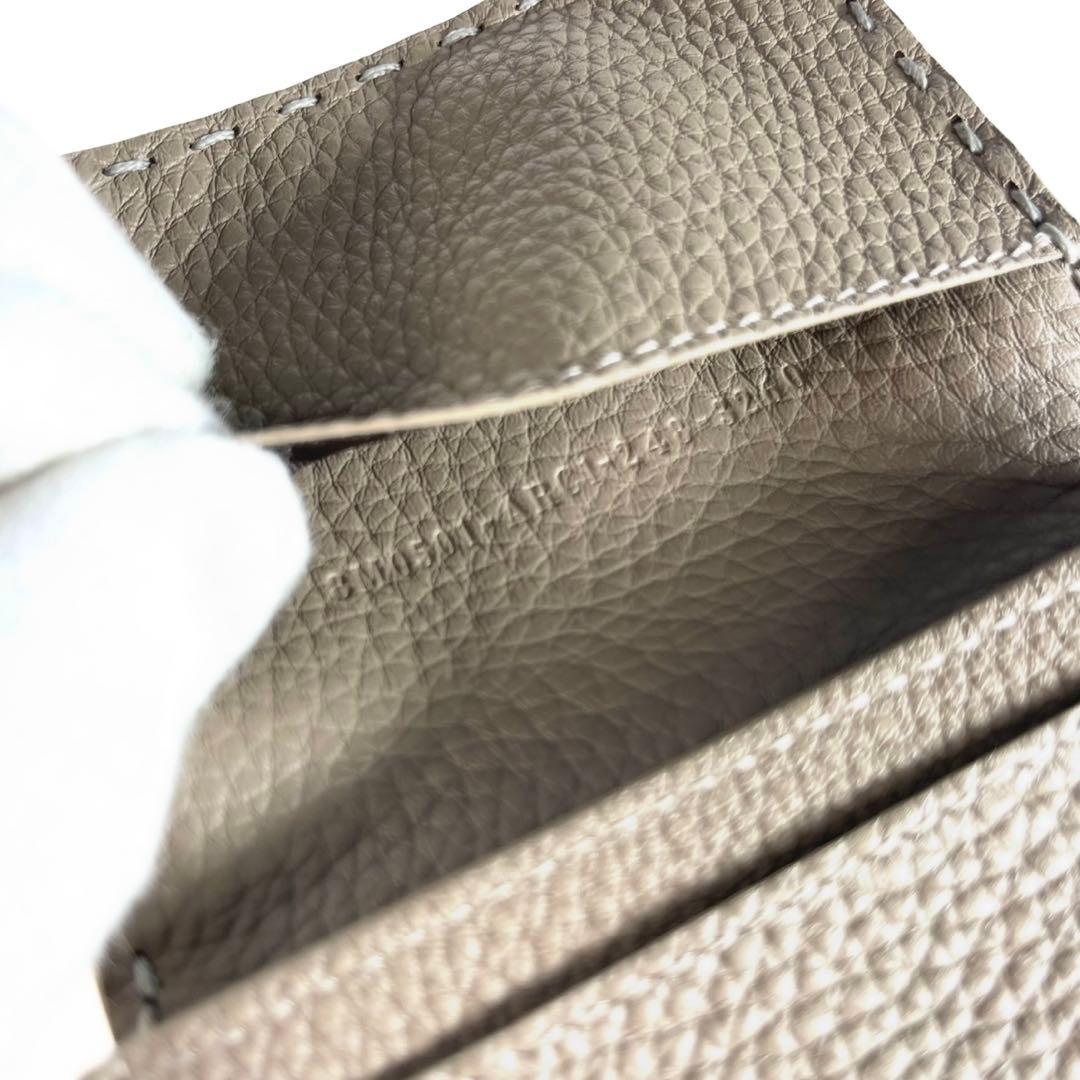 極美品 FENDI 名刺入れ カードケース グレージュ a668