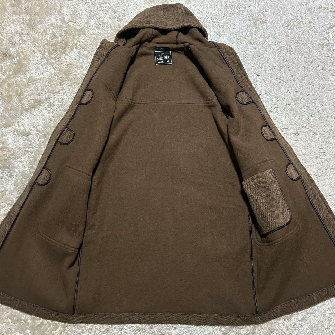 グローバーオール キングストン ヘリンボーン ダッフルコート 茶系 XL相当