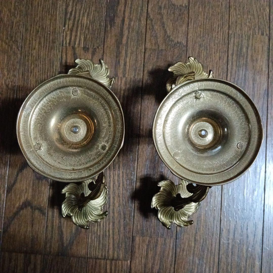 昔のキャンドルスタンド２　真鍮製　２個セット