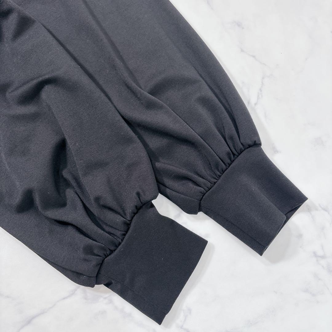 【新品タグ付】ANAYI コンパクトポンチラグランプルオーバー 黒 アナイ