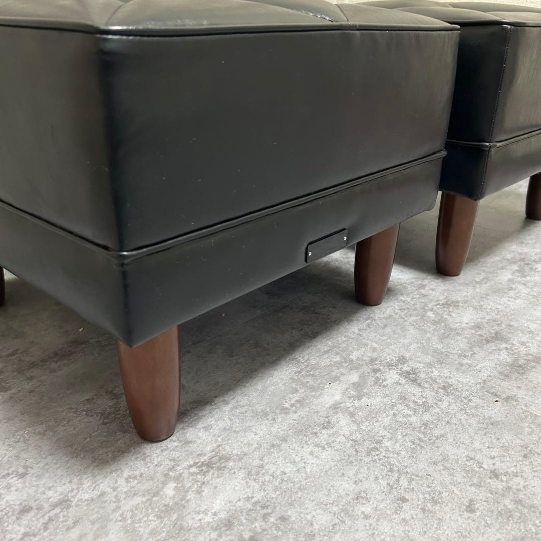 カリモク60 Kチェア2シーター オットマン×2セット ブラック 15万