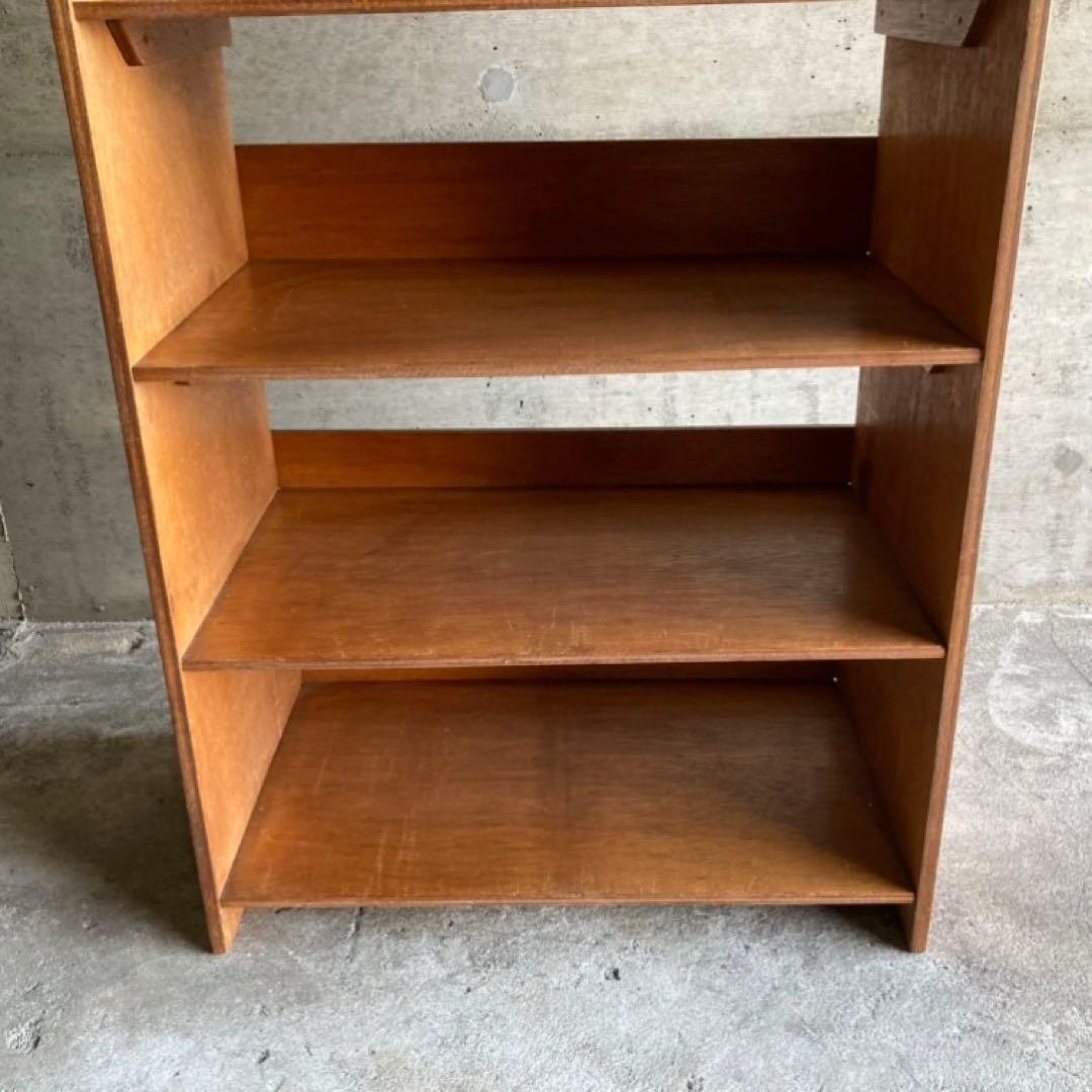 オープンシェルフ ラック 本棚 飾り台 置物台 5段 木製 家具 昭和 レトロ