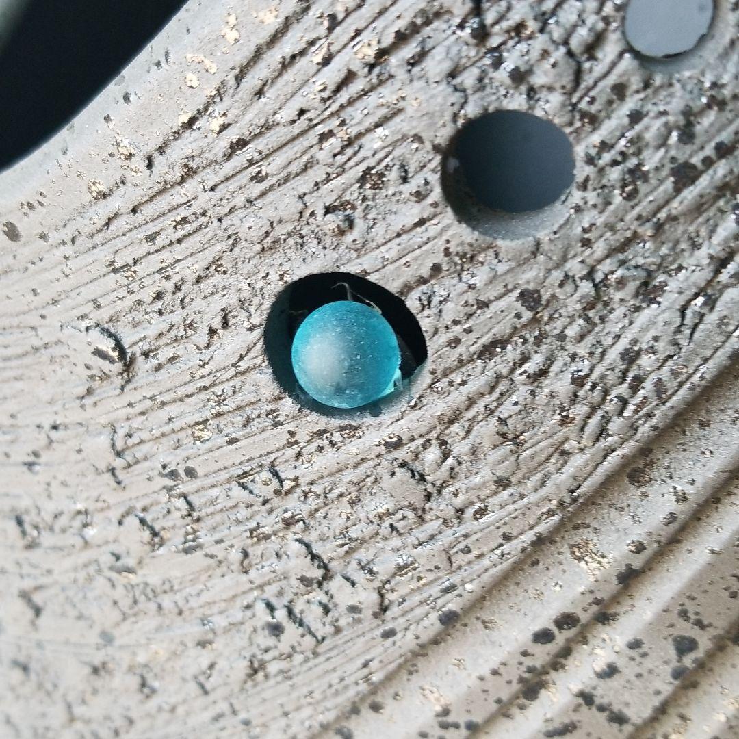 信楽焼傘立て  ビー玉アクセント 高さ４５cm