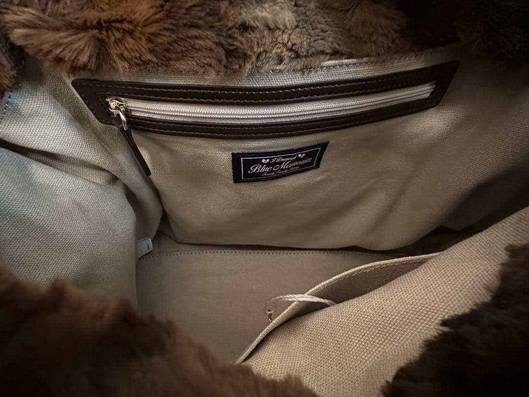 バッグ Bad Blue Eco Fur Pillow Bag (Brown)