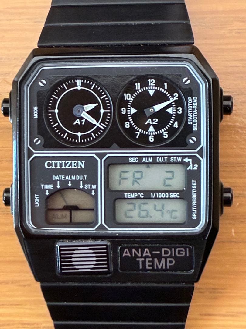 CITIZEN ANA-DIGI TEMP 腕時計 電池交換済み