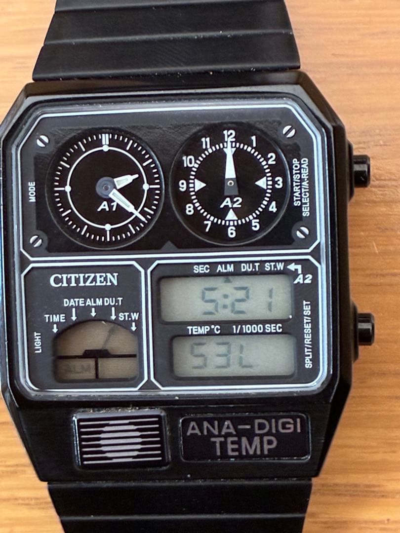 CITIZEN ANA-DIGI TEMP 腕時計 電池交換済み