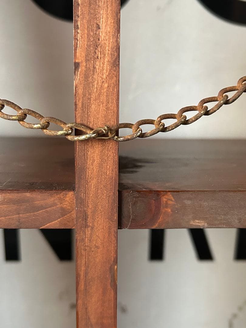 ヴィンテージ　木製飾り棚　ウォールシェルフ　壁掛け　アンティーク　古道具　レトロ