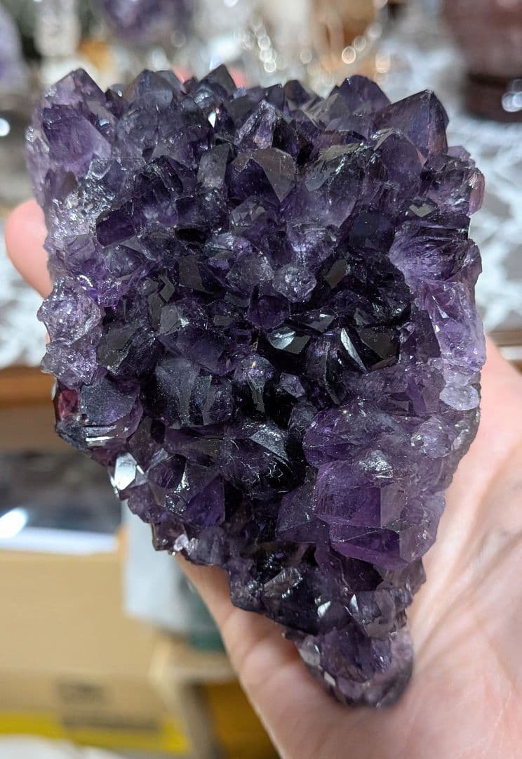 hhkk☆クラスター☆ウルグアイ産☆ファントム☆天使の指紋☆台座付き☆