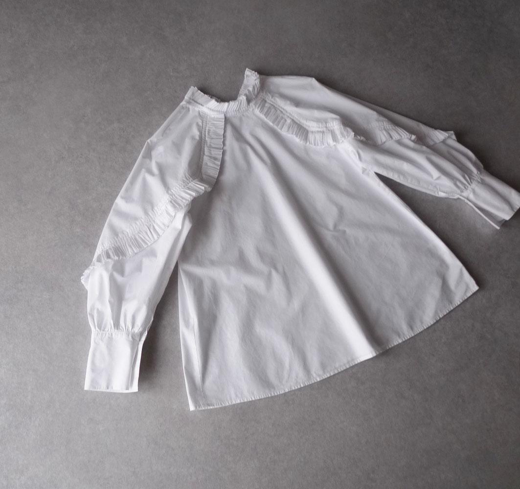 美品 マリリンムーン 2,7万円 フリルブラウス スタンドカラーブラウス 452