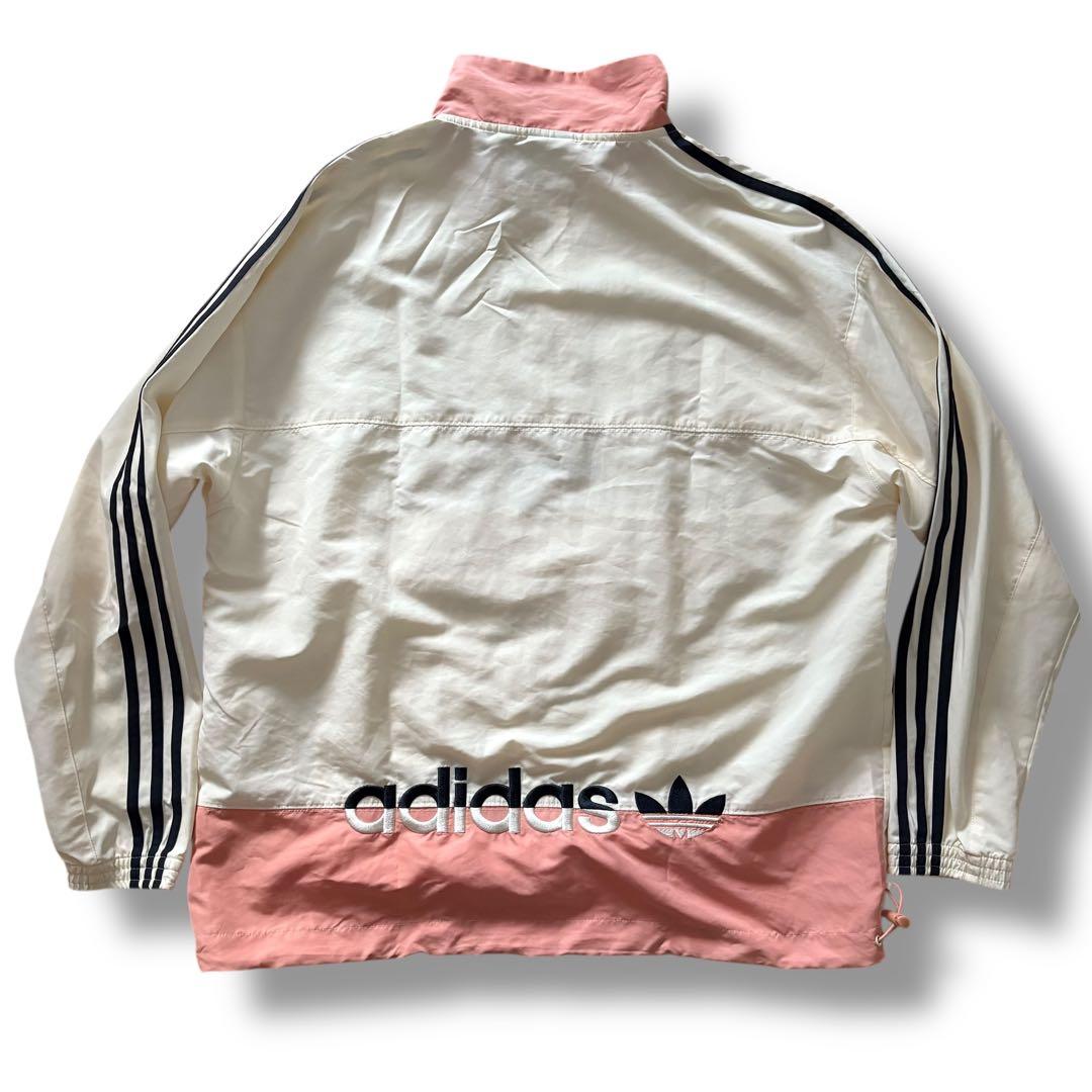 adidas アディダス アノラック ハーフジップ ジャケット 刺繍 XL