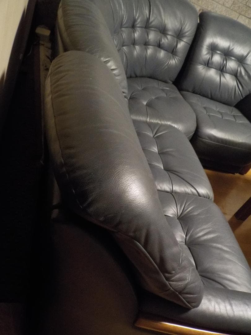 レザー　コーナーソファセット　五人掛け③