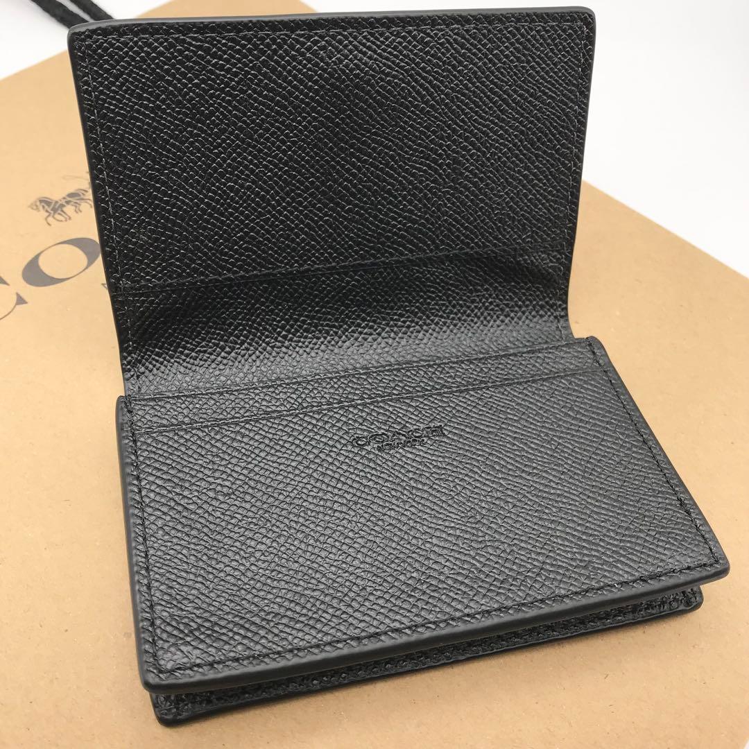 【COACH☆新品】☆ビジネス カード ケース☆ブラック☆名刺入れ☆男女兼用☆☆