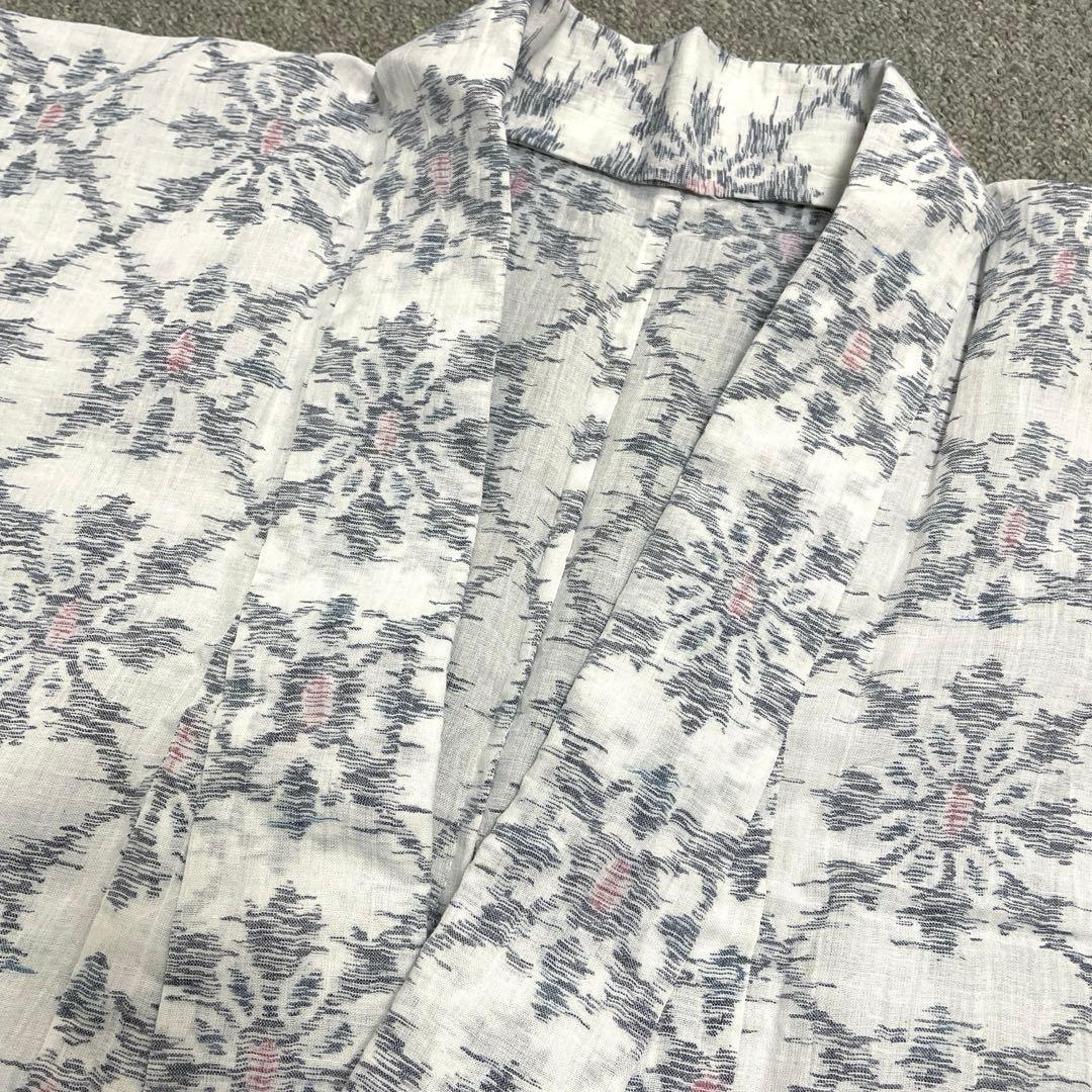 小千谷ちぢみ　着物　白　三越扱い