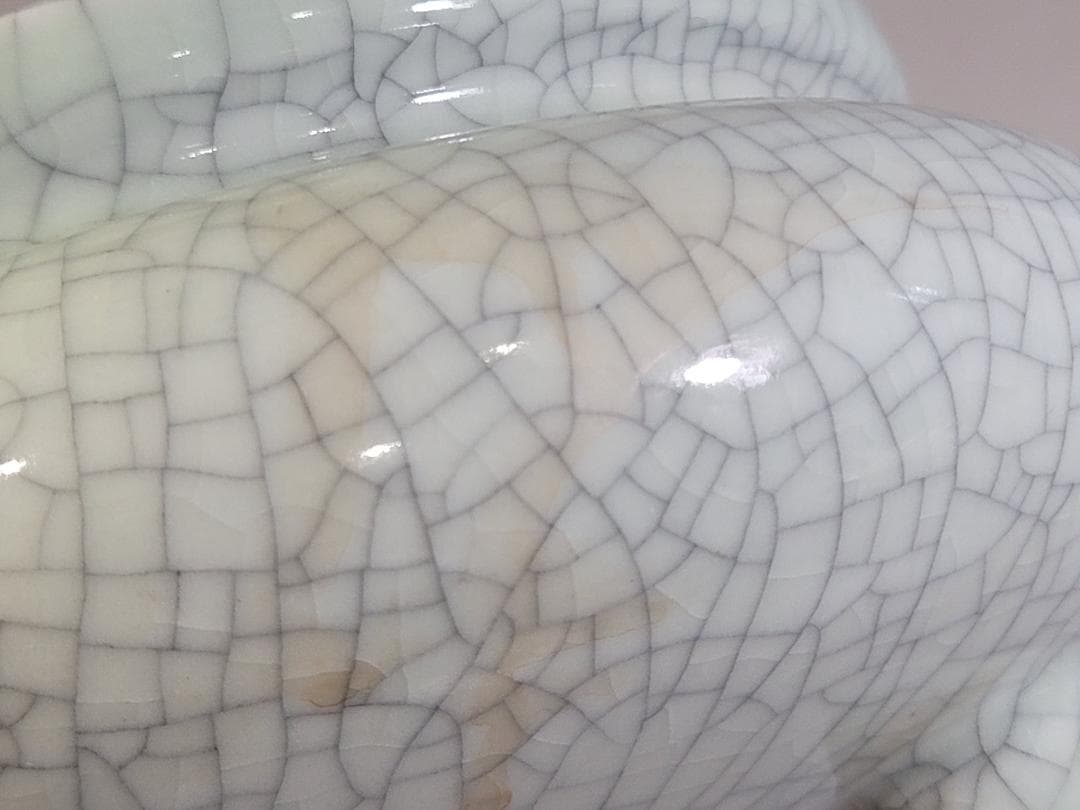 中国美術 哥釉 大香炉 時代物 DT337