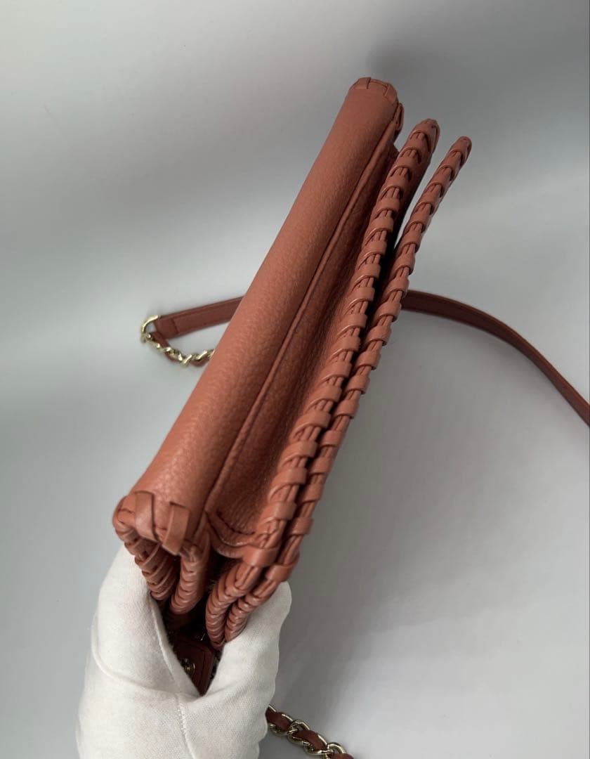 極美品✨TORY BURCHチェーンショルダー　マリオン　ピンク系