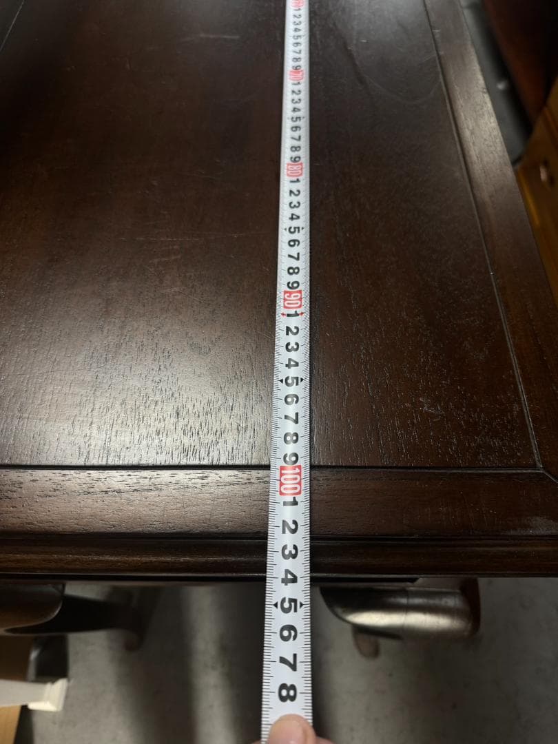 【miumiu】木製ダークブラウンデスク 3引き出し　165