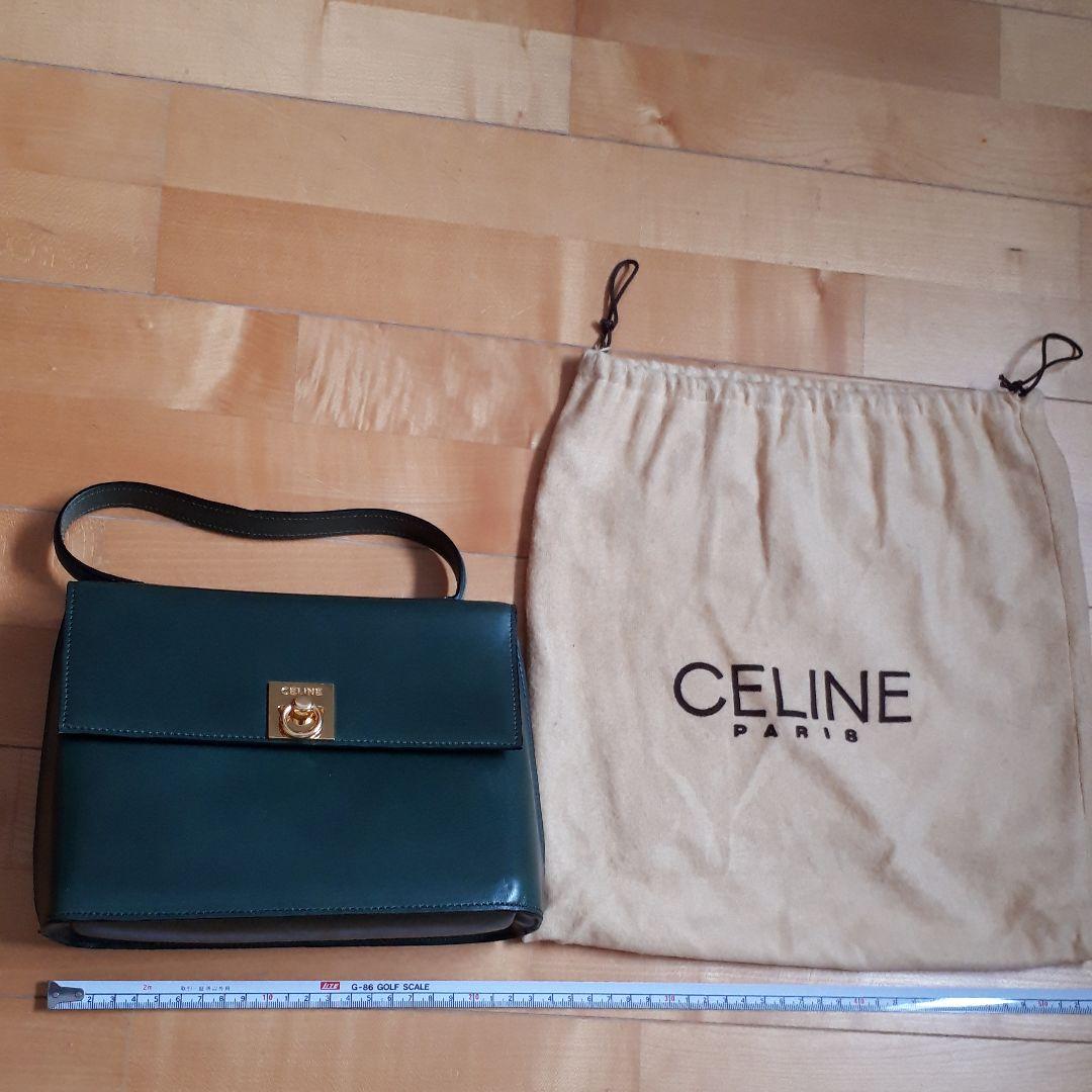 セリーヌ　CELINE　ハンドバッグ　深緑　グリーン