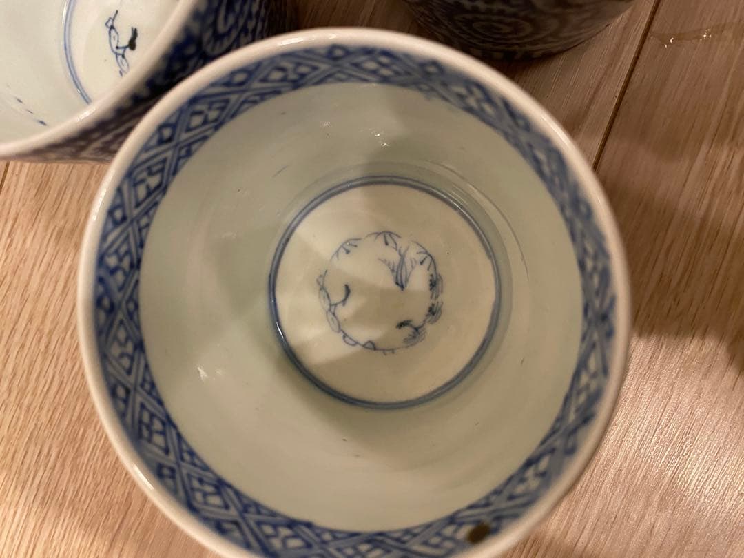 古伊万里　成化年製　そば猪口3客セット