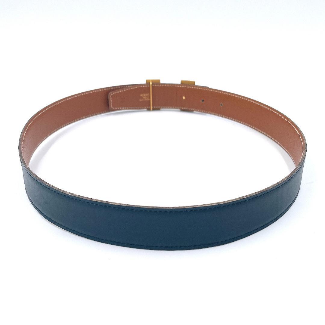 ■美品■ エルメス コンスタンス Hバックル ベルト レザー ブラック ブラウン