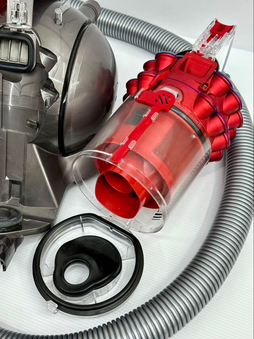 動作保証　中古　赤　ダイソン　CY25 掃除機　本体　ホース　ダストケース付き