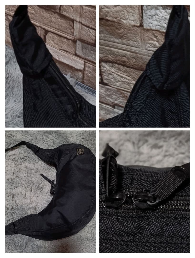 ポーター ハーフムーン ショルダーバッグ PORTER 黒 三日月