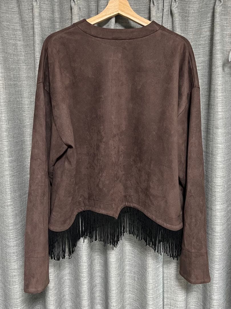 トップス Sasquatchfabrix. FRINGE FAKE SUEDE SMOCK