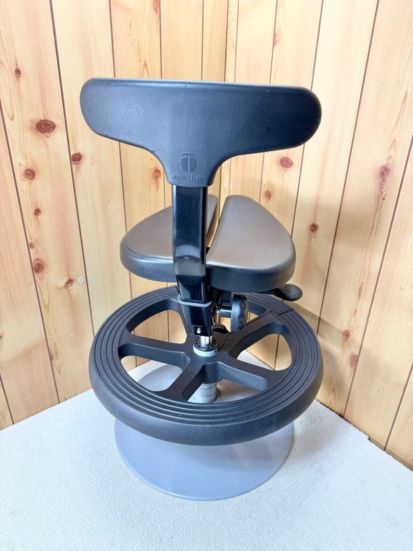 アーユル チェア Ayur-chair ルナ 丸ベース 足置きリング ブラック