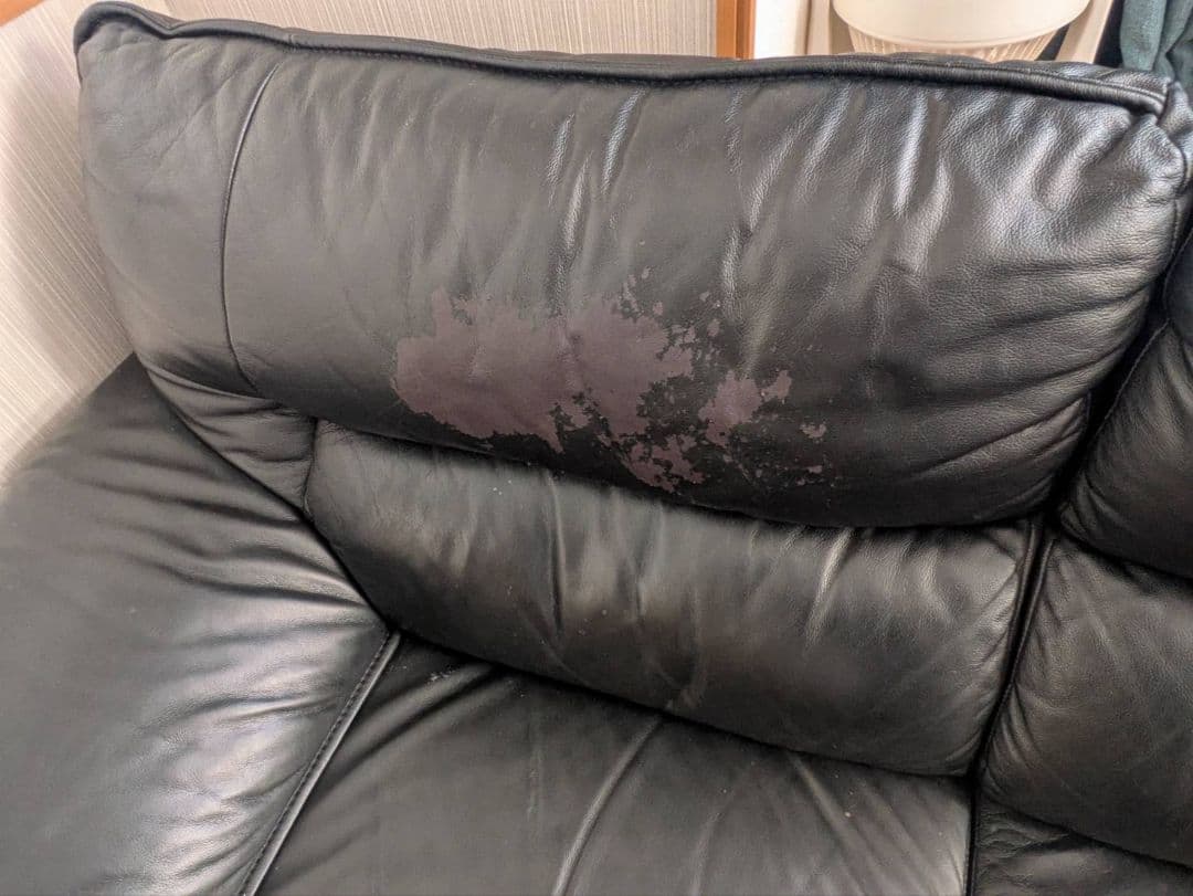 『北海道苫小牧市　直接引き取り』黒L字型ソファ 3人掛け