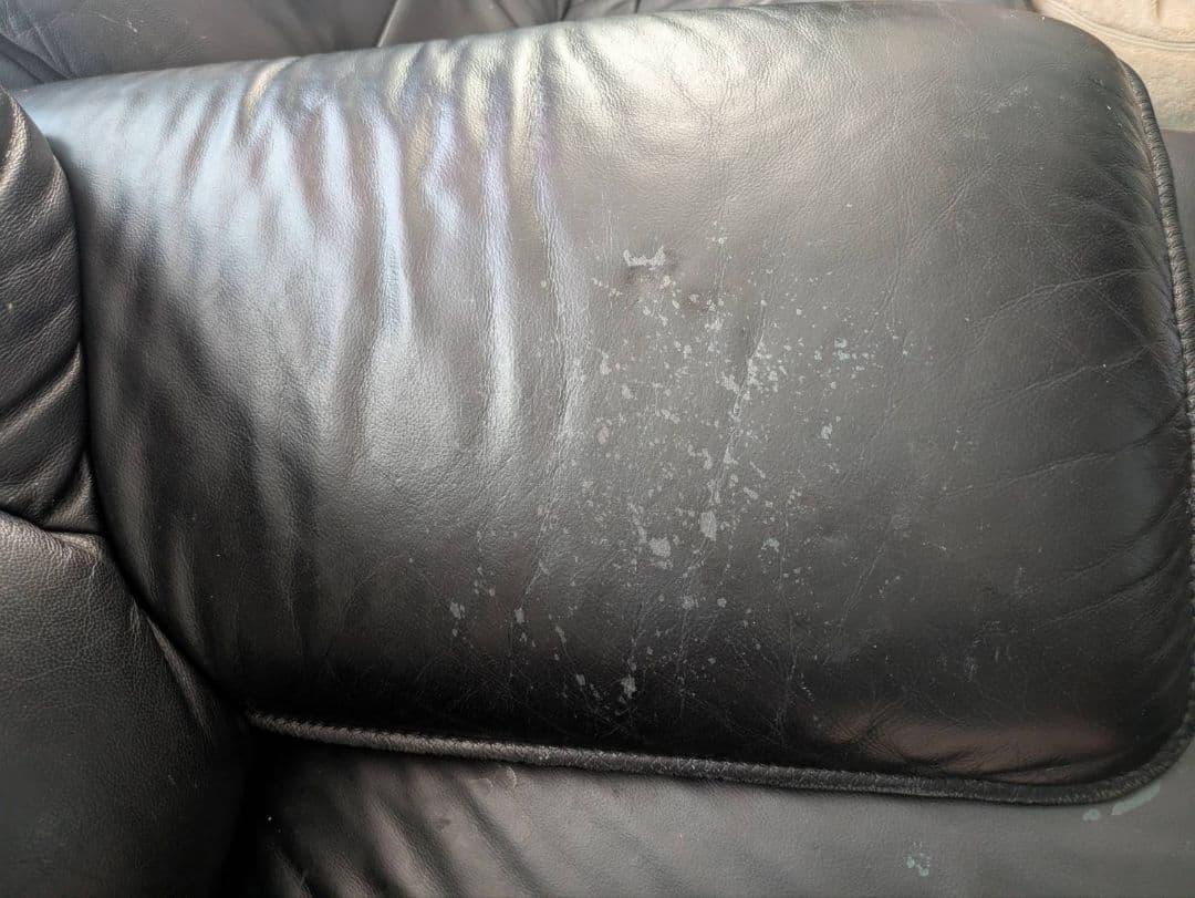 『北海道苫小牧市　直接引き取り』黒L字型ソファ 3人掛け