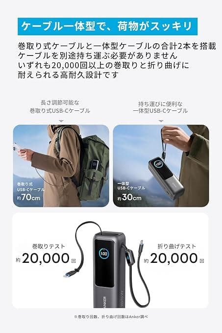 新品未開封 Anker Power Bank 25000mAh 165W出力