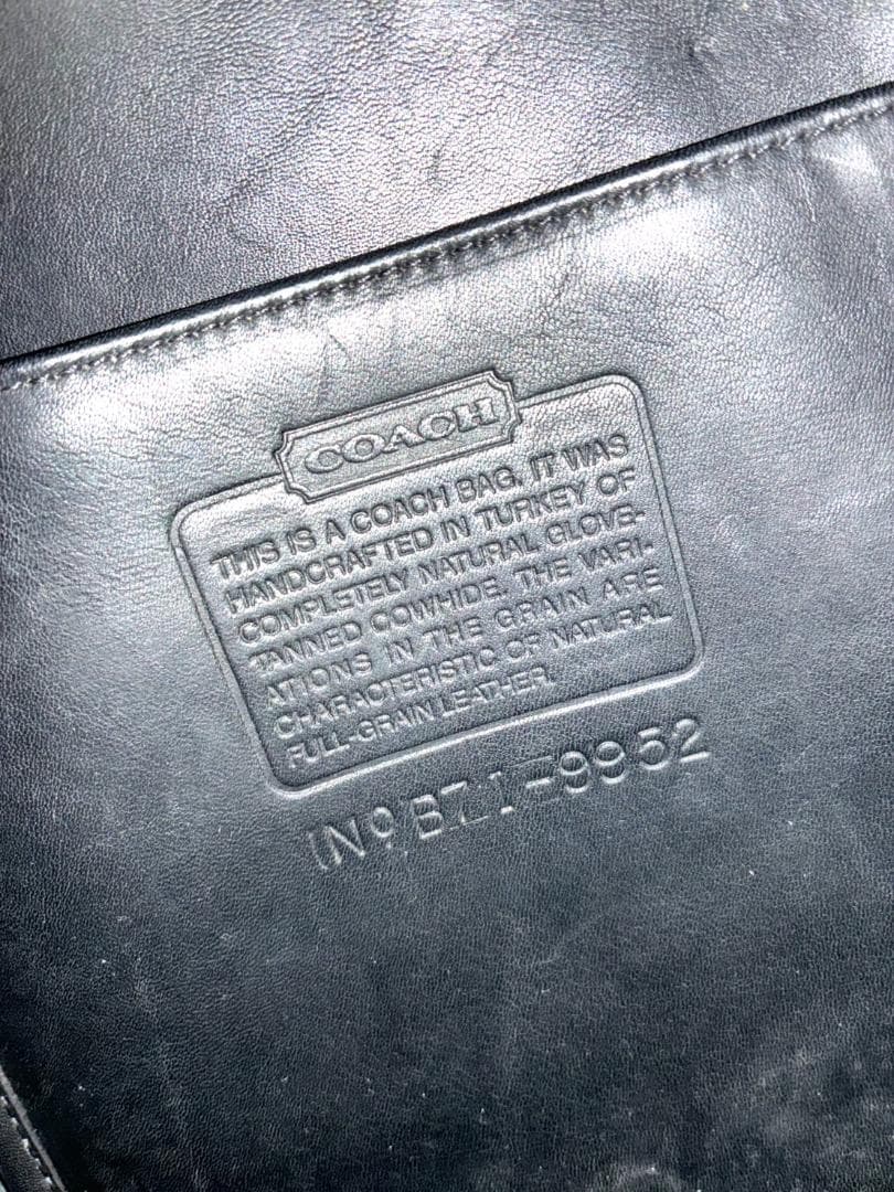 25W12-152 COACH コーチ オールドコーチ ブラックレザーバッグ