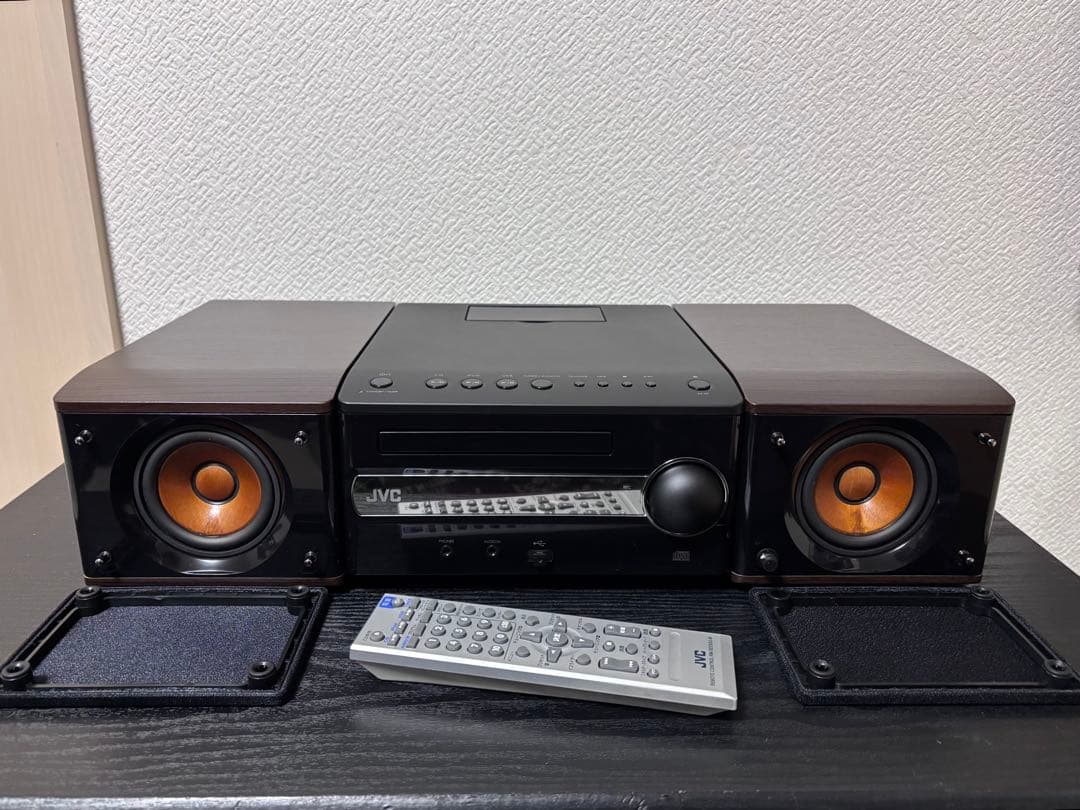 JVC CA-EXS3-B コンポ ウッドコーン、リモコン付
