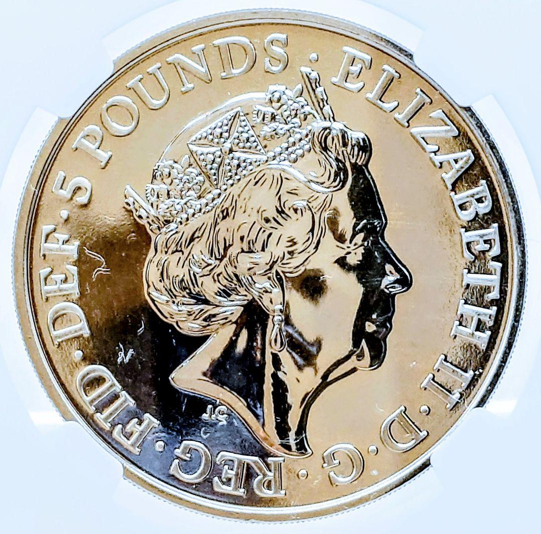 2021 イギリス クイーンズビースト エドワード3世のグリフィン 5ポンド