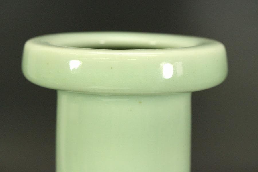 初代 宮永東山作 青磁花入(ZE716)