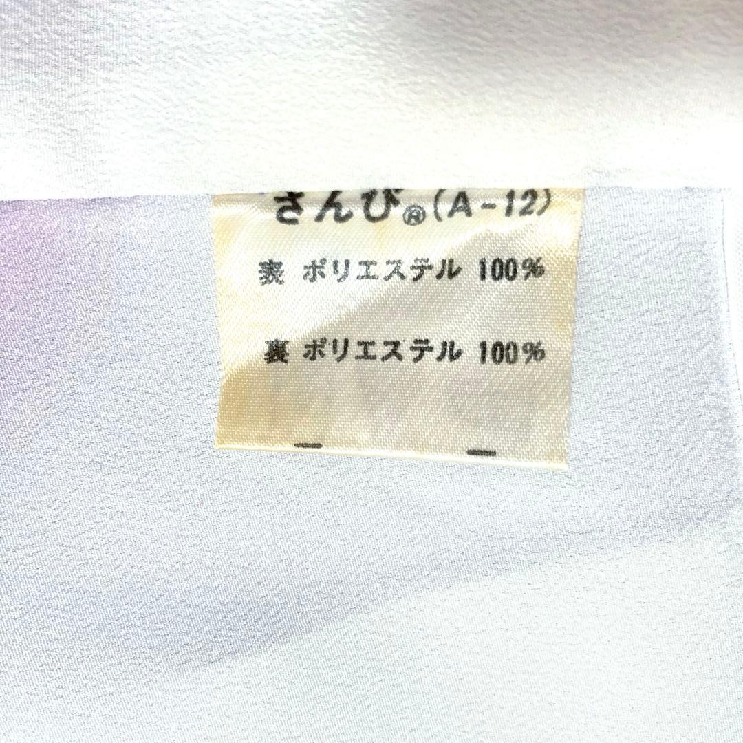 【美品✨】東レシルック　さんび　洗える着物　付け下げ　藤色　辻が花　手縫い　P2