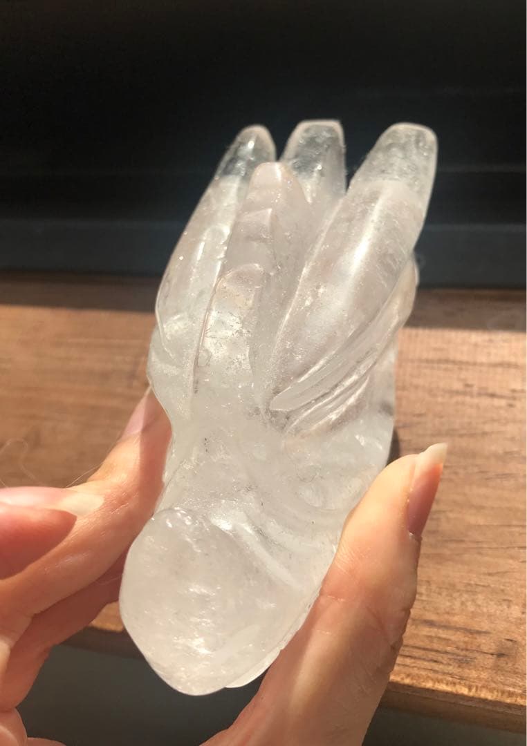☘️クリアクォーツ 龍の頭の形　パワーストーン 天然石
