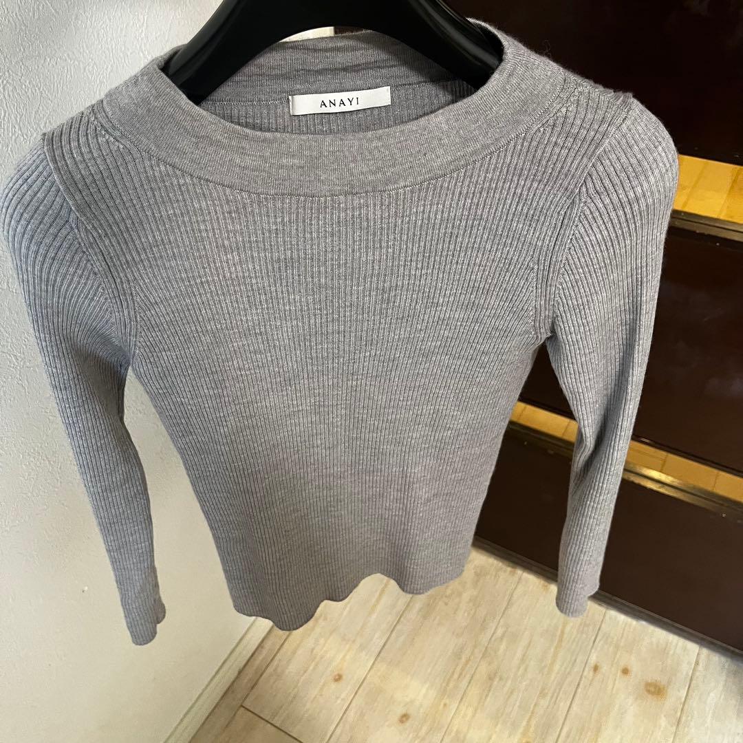 新品☆ ANAYI パール釦リブニット　セットアップ/セオリー、23区、ロペ