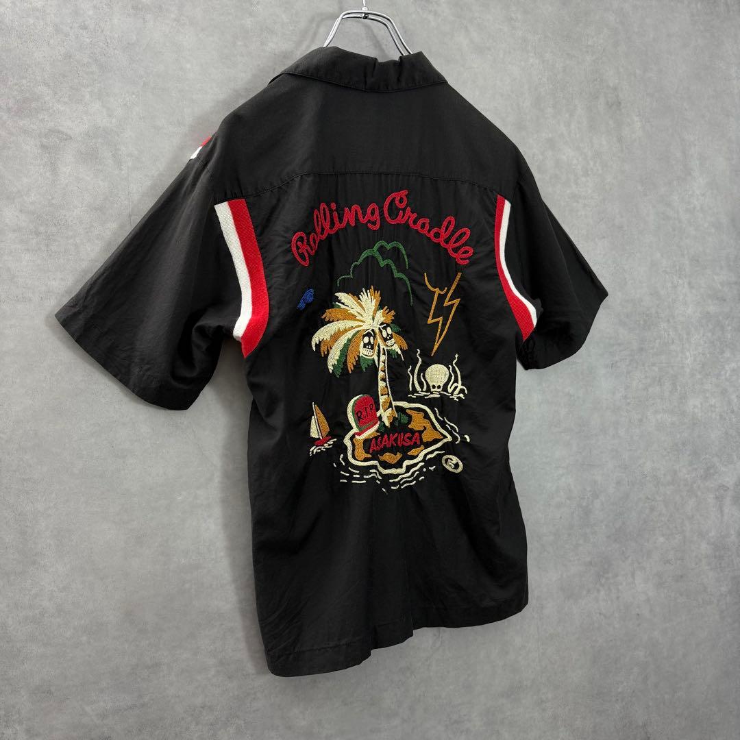 ROLLING CRADLE ローリングクレイドル ボーリングシャツ ブラック